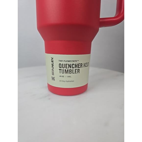 STANLEY Quencher H2.0 Tumbler with Handle and Straw 40 oz Flowstate Chili Red - Picture 11 of 13